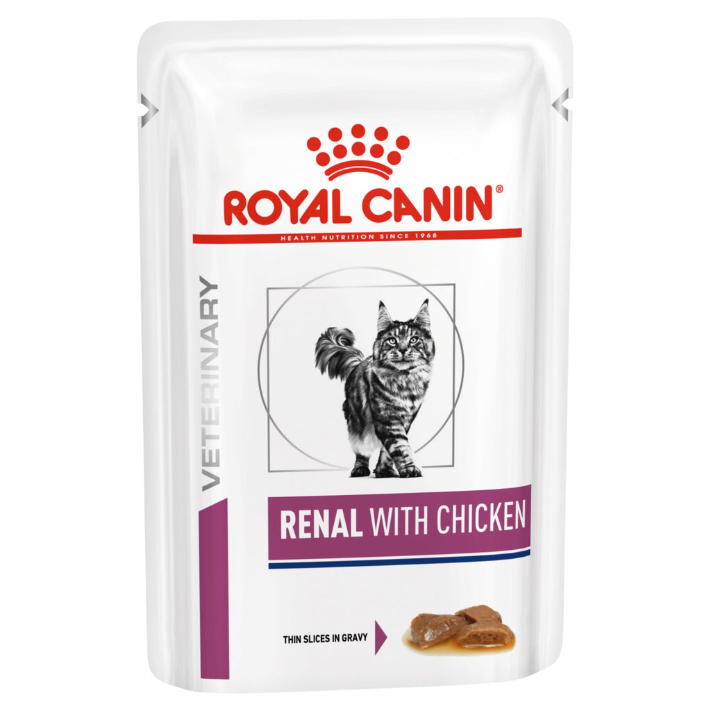 Royal Canin Veterinary Diet Cat Renal Chicken Wet Food Pouch 85g-Habitat Pet Supplies