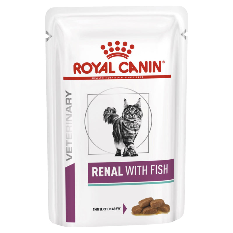 Royal Canin Veterinary Diet Cat Renal with Fish Wet Food Pouch 85g-Habitat Pet Supplies