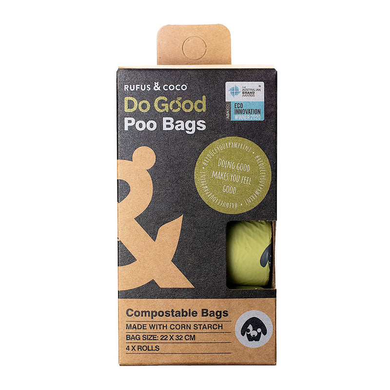 Rufus & Coco Do Good Biodegradable Poo Bags 40 Pack-Habitat Pet Supplies