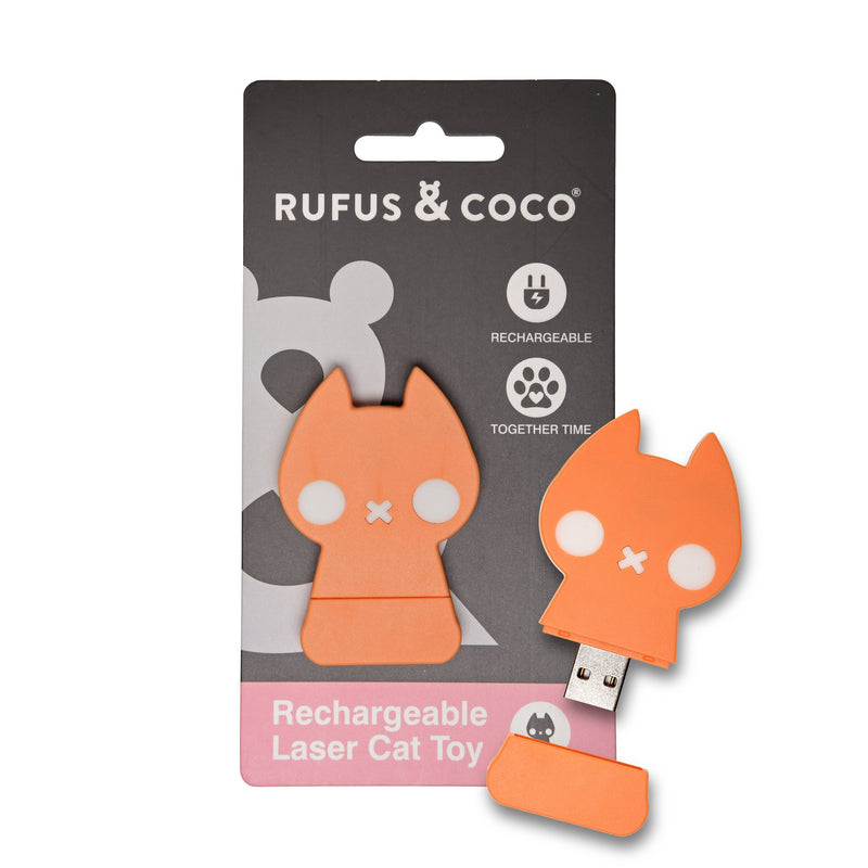 Rufus & Coco Rechargeable Laser Cat Toy-Habitat Pet Supplies