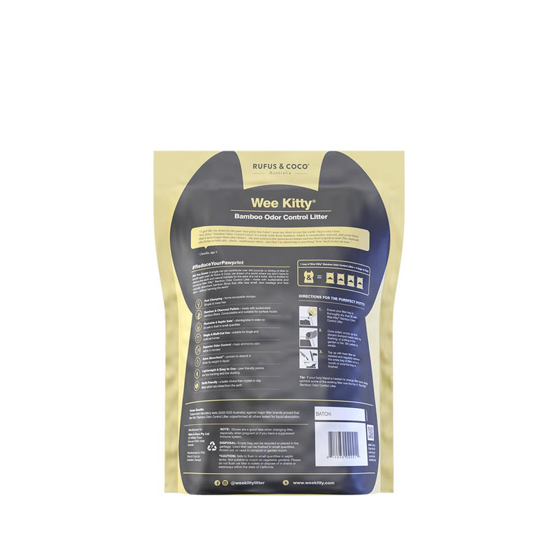 Rufus & Coco Wee Kitty Bamboo Odour Control Clumping Cat Litter 2kg***