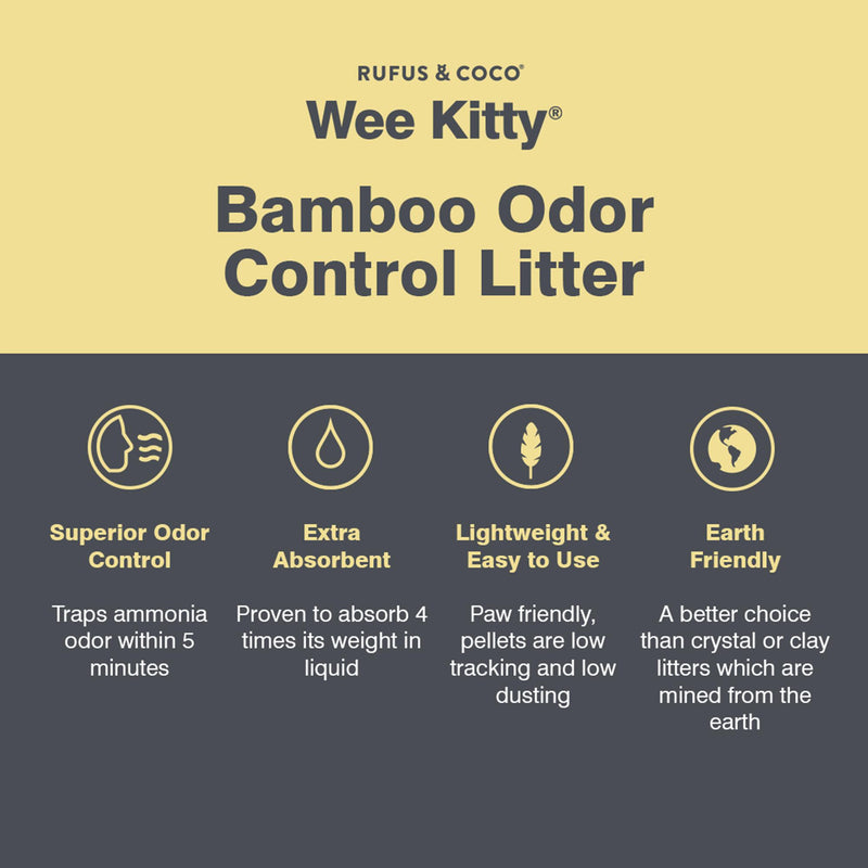 Rufus & Coco Wee Kitty Bamboo Odour Control Clumping Cat Litter 4kg