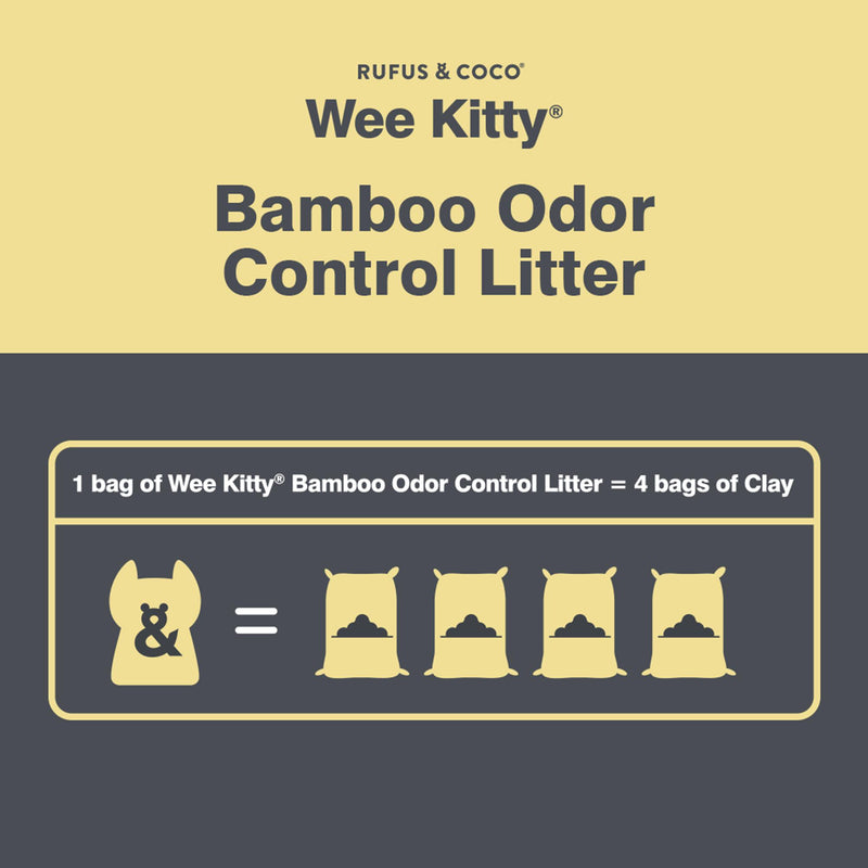 Rufus & Coco Wee Kitty Bamboo Odour Control Clumping Cat Litter 4kg
