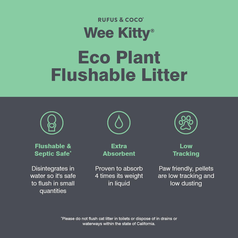 Rufus & Coco Wee Kitty Eco Plant Clumping Cat Litter 4kg