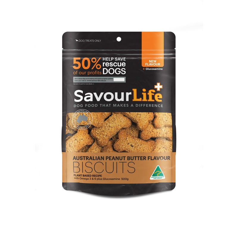 SavourLife Australian Peanut Butter Biscuit Dog Treats 500g-Habitat Pet Supplies