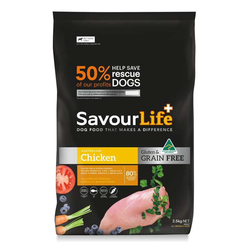 SavourLife Grain Free Dry Dog Food Chicken 2.5kg-Habitat Pet Supplies