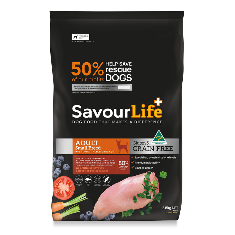 SavourLife Grain Free Dry Dog Food Chicken for Small Breed 2.5kg-Habitat Pet Supplies