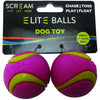 Scream Elite Ball Small Green and Pink Dog Toy 2 Pack :->>-Habitat Pet Supplies