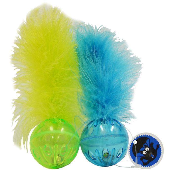 Scream Lattice Ball Green and Blue Cat Toy