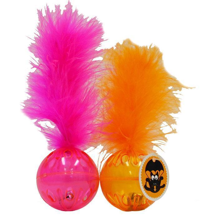 Scream Lattice Ball Orange and Pink Cat Toy