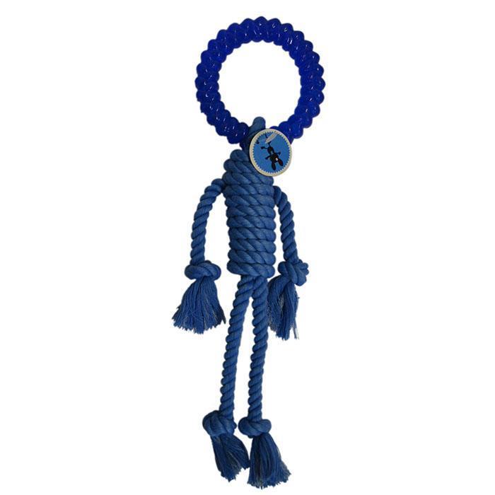 Scream Rope Man Blue Dog Toy :->>