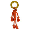 Scream Rope Man Orange Dog Toy