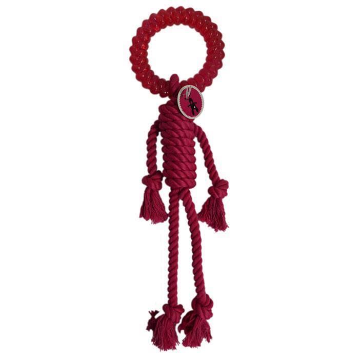 Scream Rope Man Pink Dog Toy :->>