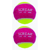 Scream Tennis Balls Medium Pink and Green Dog Toy 2 Pack-Habitat Pet Supplies