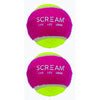 Scream Tennis Balls Medium Pink and Green Dog Toy 2 Pack-Habitat Pet Supplies