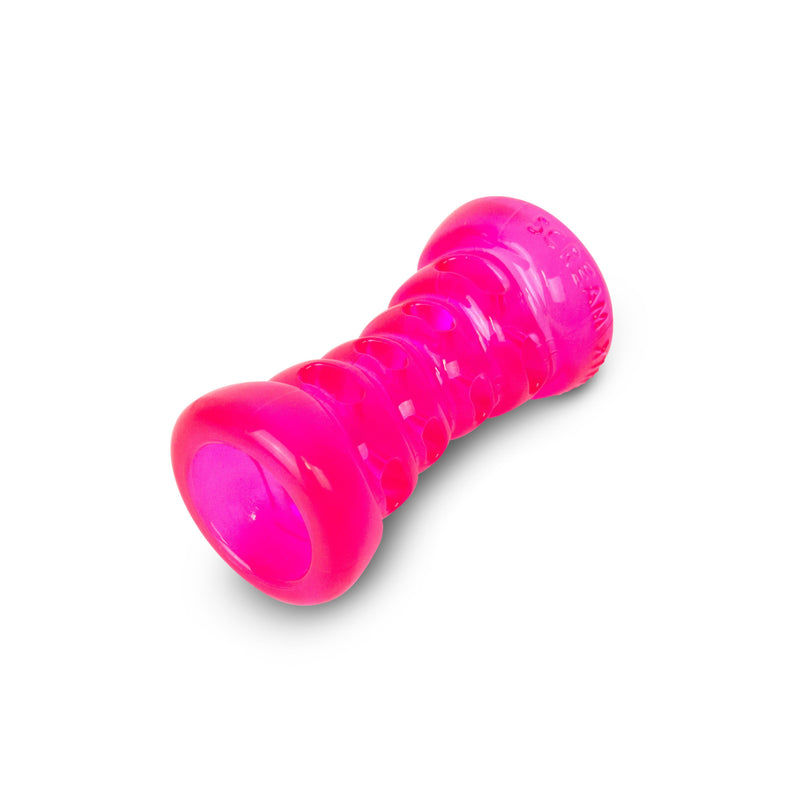 Scream Xtreme Treat Bone Medium/Large Pink Dog Toy