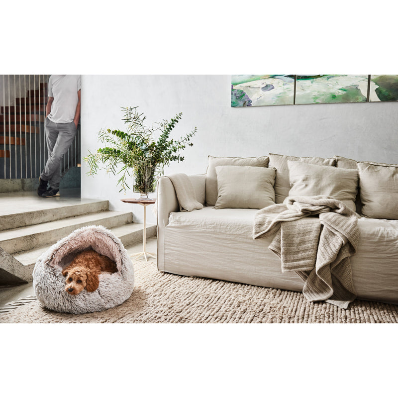 Snooza Hooded Cuddler Soothing and Calming Mink Dog Bed Medium