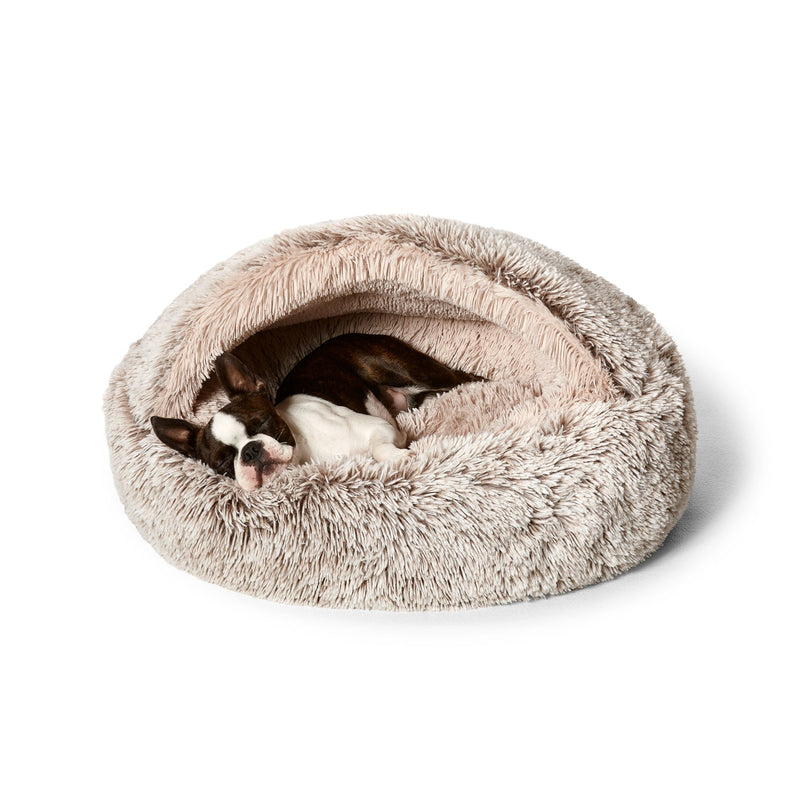 Snooza Hooded Cuddler Soothing and Calming Mink Dog and Cat Bed Small