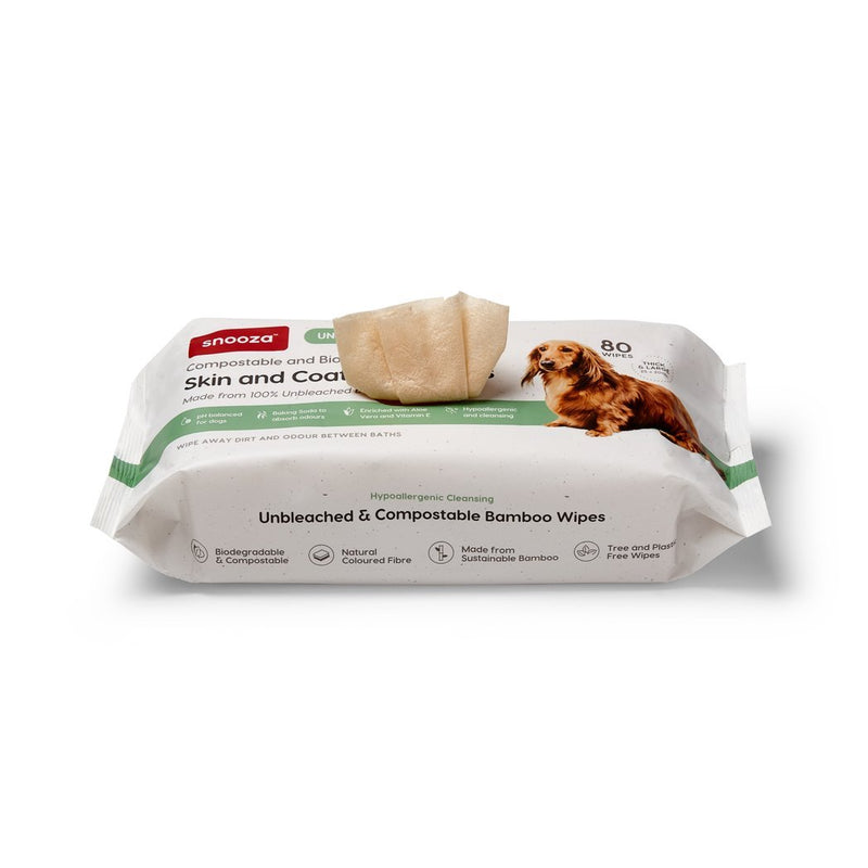 Snooza Skin and Coat Care Pet Wipes Unbleached-Habitat Pet Supplies