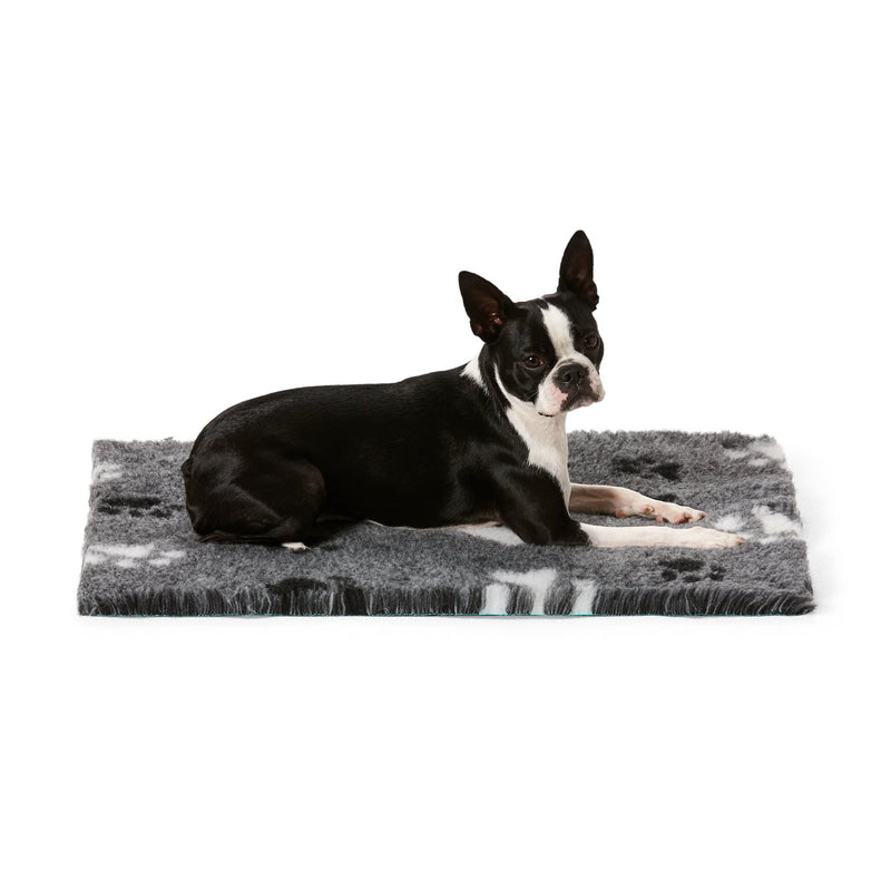 Snooza Stay Dry Mat Grey Paws Dog Bed Large-Habitat Pet Supplies
