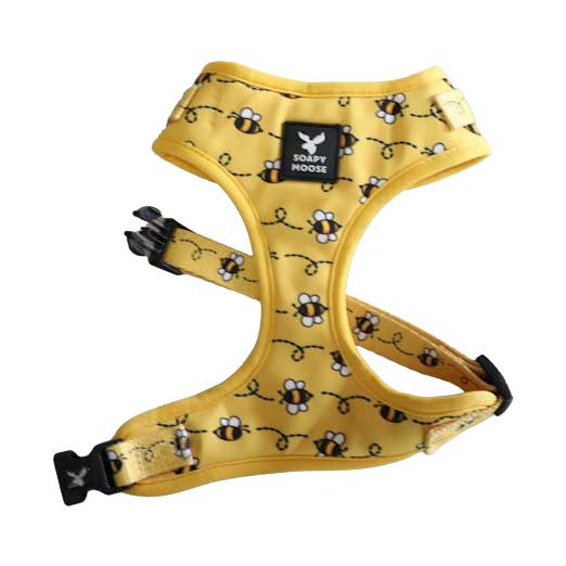 Soapy Moose Busy Bees Adjustable Cat Harness Extra Small-Habitat Pet Supplies