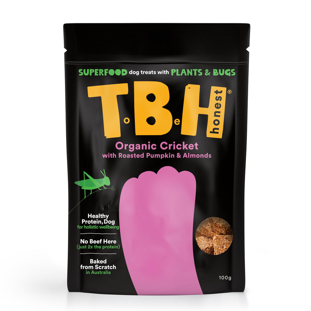 TBH Organic Cricket with Roasted Pumpkin and Almond Dog Treats 100g-Habitat Pet Supplies
