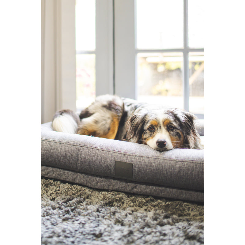 T&S Bolster Lounge Dog Bed Steel Grey Large