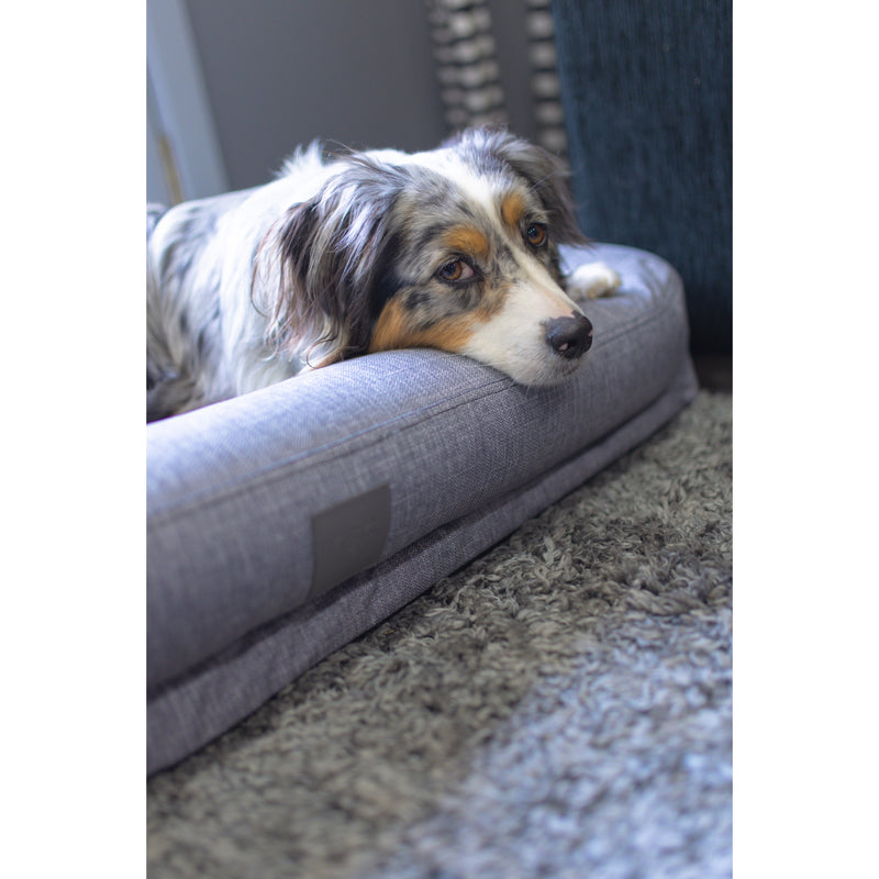 T&S Bolster Lounge Dog Bed Steel Grey Large