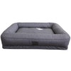 T&S Bolster Lounge Dog Bed Steel Grey Small-Habitat Pet Supplies