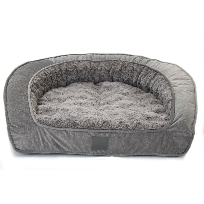 T&S Portsea Designer Lounge Slate Grey Dog Bed Small***-Habitat Pet Supplies