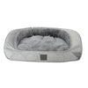 T&S Portsea Plush Lounge Koala Grey Dog Bed Large-Habitat Pet Supplies