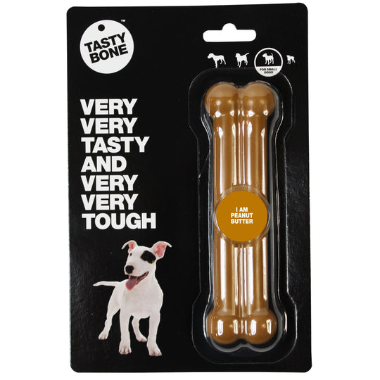TastyBone Dog Toy Nylon Peanut Butter Bone for Small Dogs