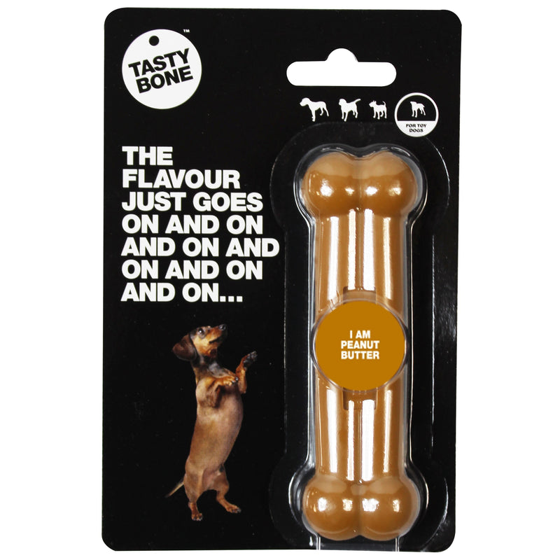 TastyBone Dog Toy Nylon Peanut Butter Bone for Toy Breeds-Habitat Pet Supplies