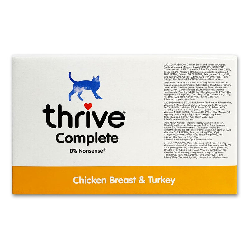 Thrive Chicken and Turkey Wet Cat Food 75g x 12