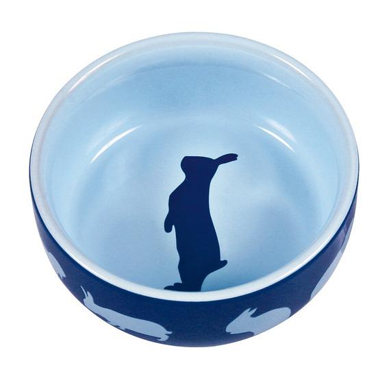 Trixie Ceramic Blue Bowl for Rabbits 250ml-Habitat Pet Supplies