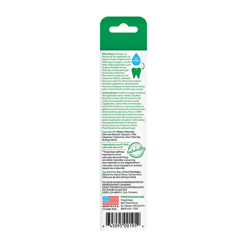 Tropiclean Fresh Breath Clean Teeth Gel For Puppies 59ml