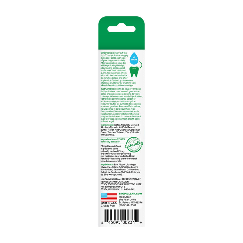 Tropiclean Fresh Breath Clean Teeth Gel Peanut Butter 59ml