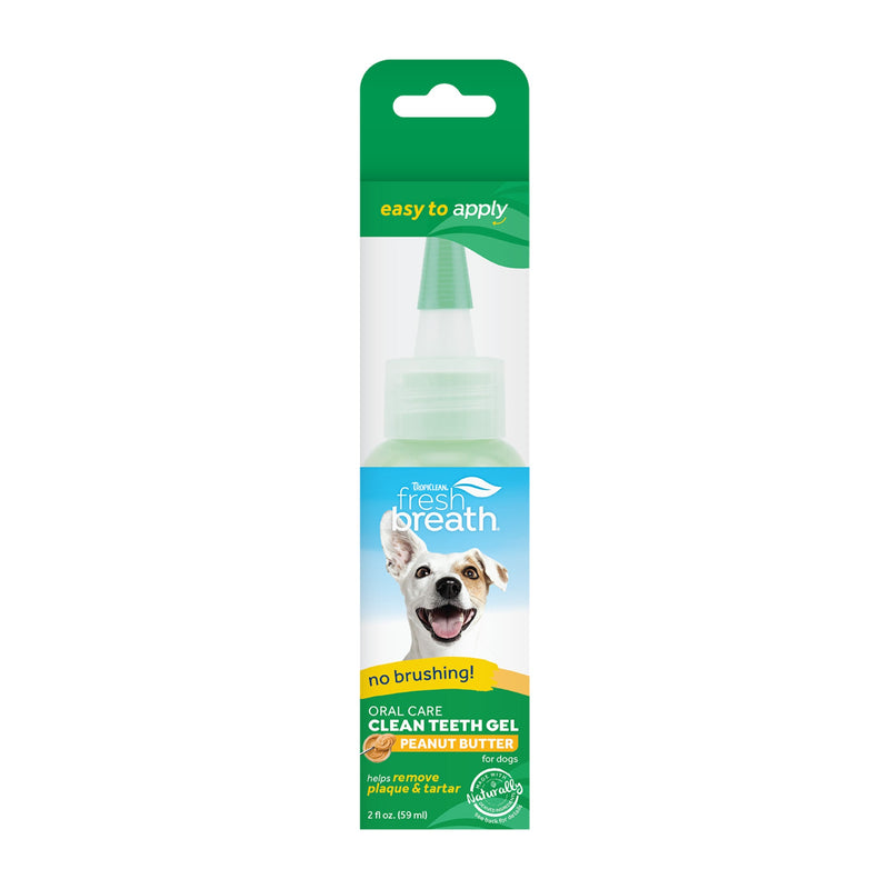 Tropiclean Fresh Breath Clean Teeth Gel Peanut Butter 59ml-Habitat Pet Supplies