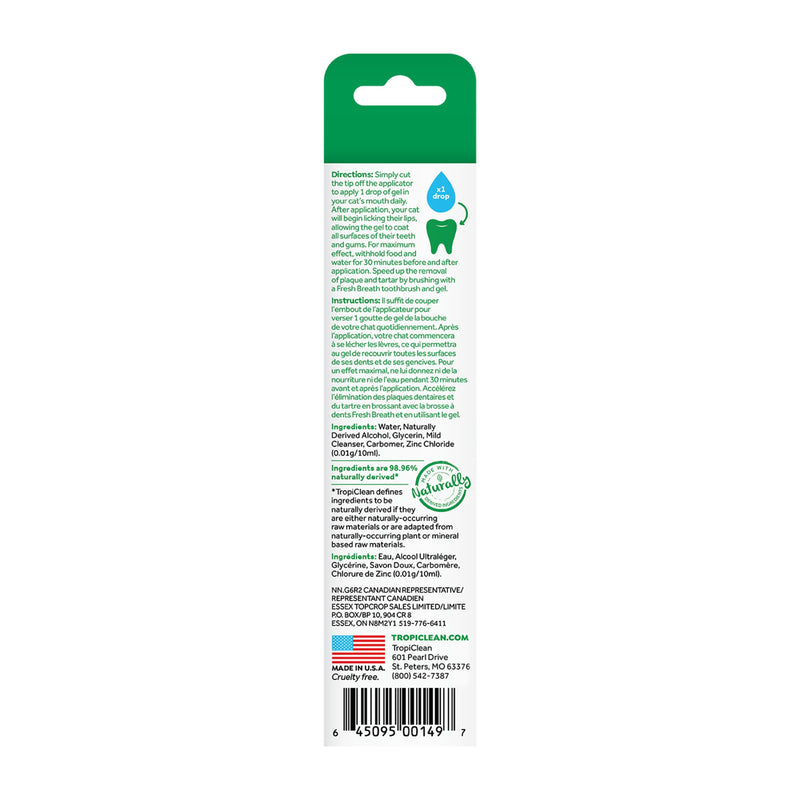 Tropiclean Fresh Breath Clean Teeth Gel for Cats 59ml