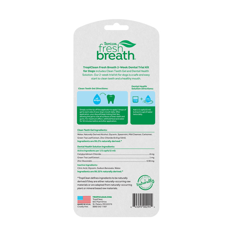 Tropiclean Fresh Breath Dental Trial Kit for Dogs