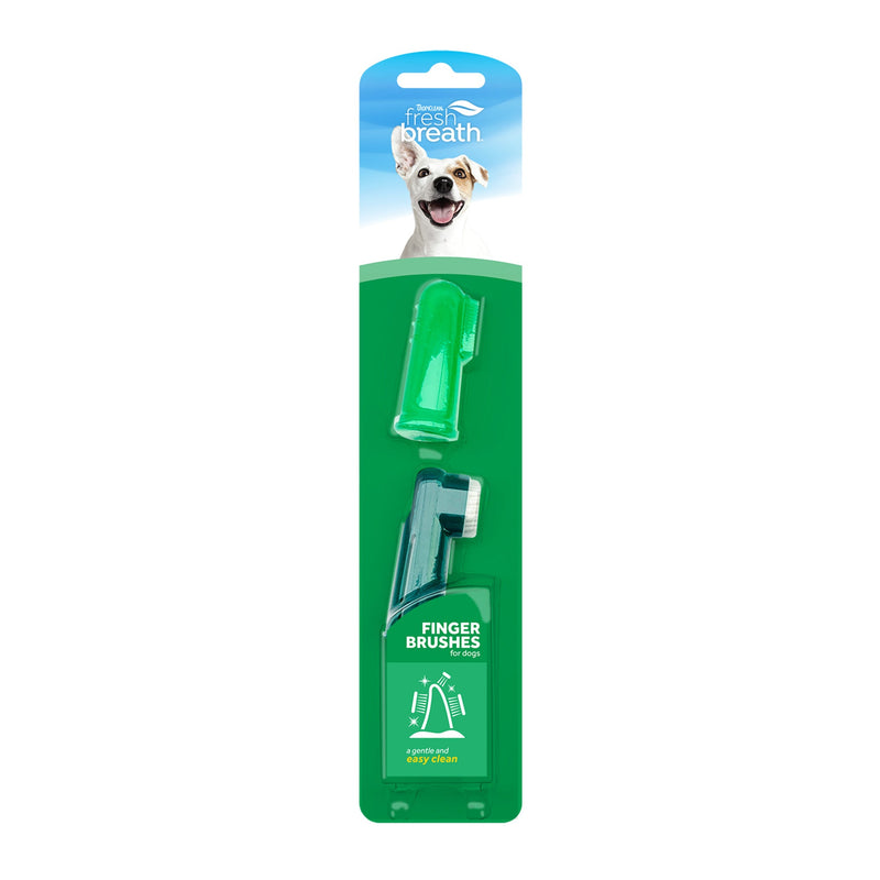 Tropiclean Fresh Breath Finger Brush Set For Dogs-Habitat Pet Supplies