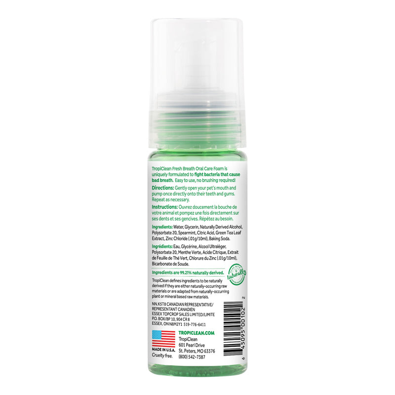 Tropiclean Fresh Breath Instant Fresh Foam 133ml