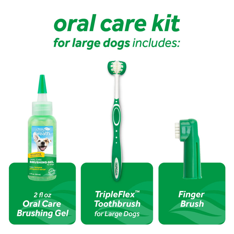 Tropiclean Fresh Breath Oral Care Kit For Medium and Large Dogs