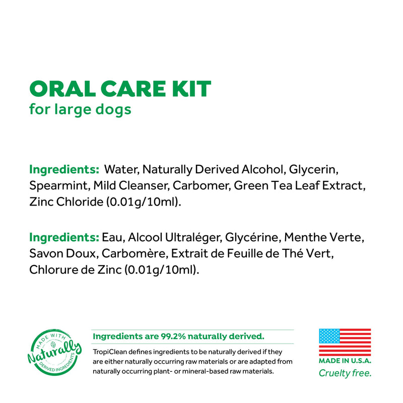 Tropiclean Fresh Breath Oral Care Kit For Medium and Large Dogs