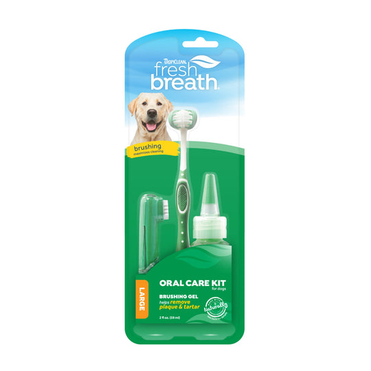 Tropiclean Fresh Breath Oral Care Kit For Medium and Large Dogs