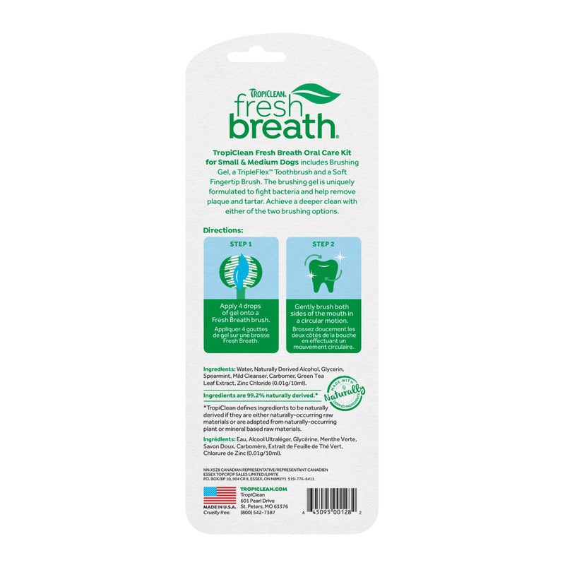 Tropiclean Fresh Breath Oral Care Kit For Small Dogs