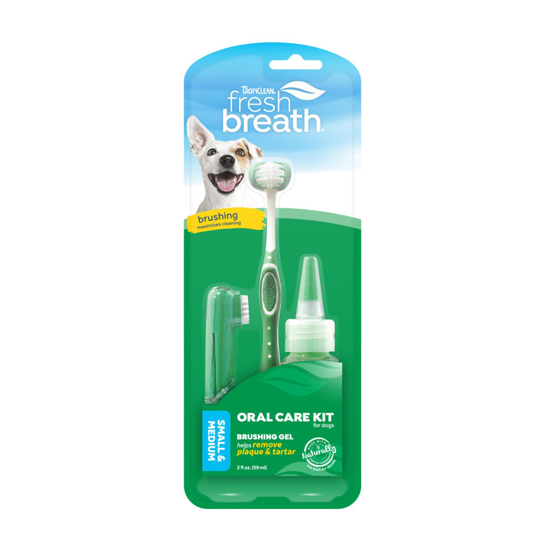 Tropiclean Fresh Breath Oral Care Kit For Small Dogs-Habitat Pet Supplies