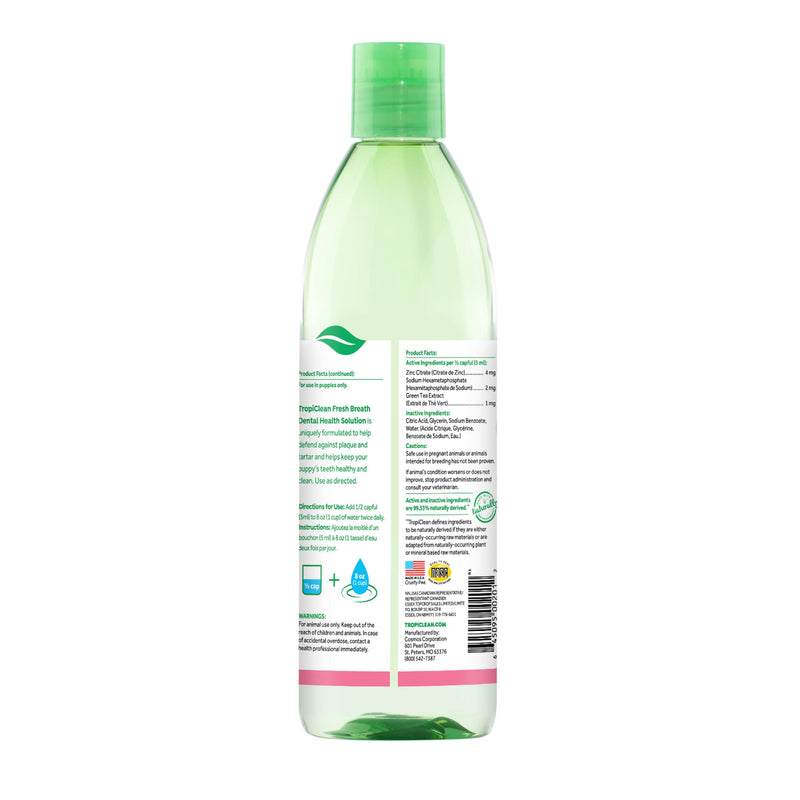 Tropiclean Fresh Breath Water Additive for Puppies 473ml