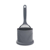 Trouble and Trix Cat Litter Scoop with Holder Grey-Habitat Pet Supplies
