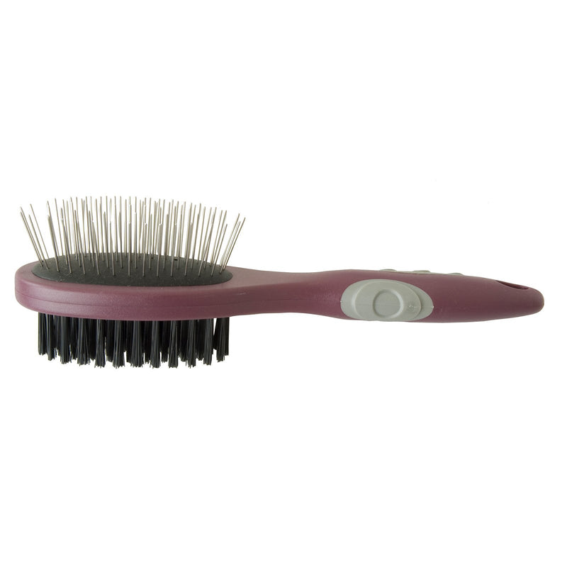 Trouble and Trix GlamourPuss Two in One Combo Brush for Cats-Habitat Pet Supplies